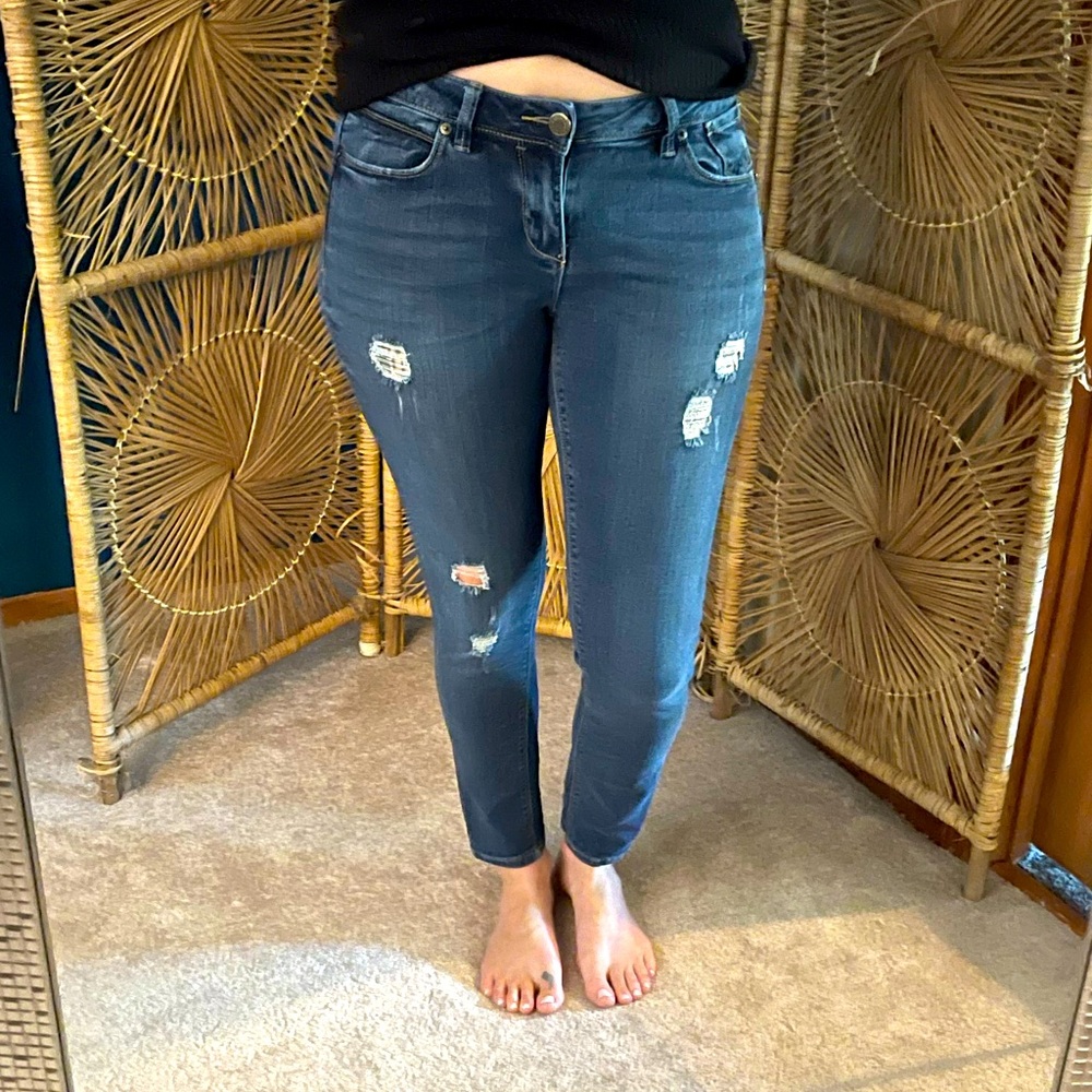 Distressed jeans